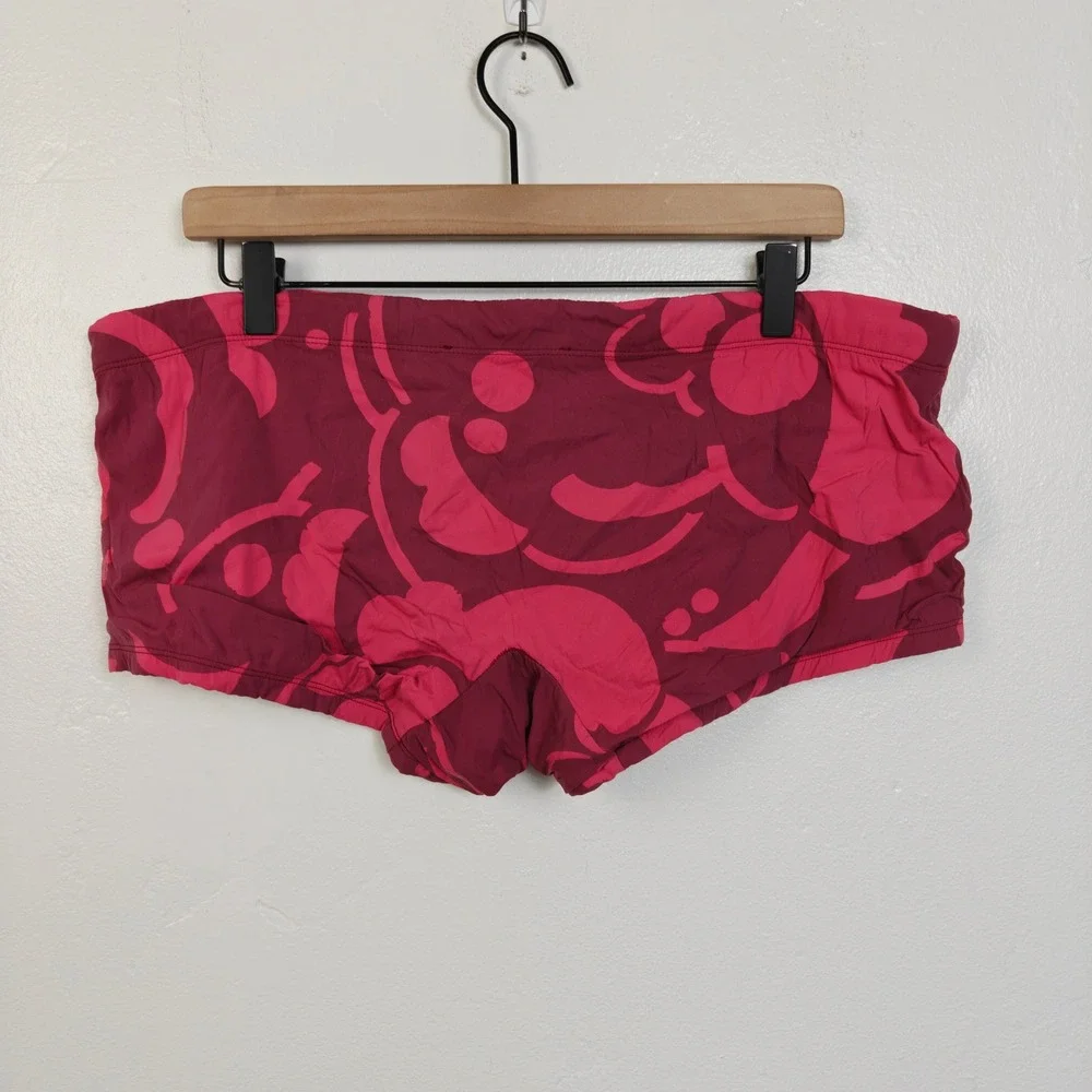Vintage 90s Gucci Mens Swim Short Large Pink Abstract Drawstring Luxury Tom Ford